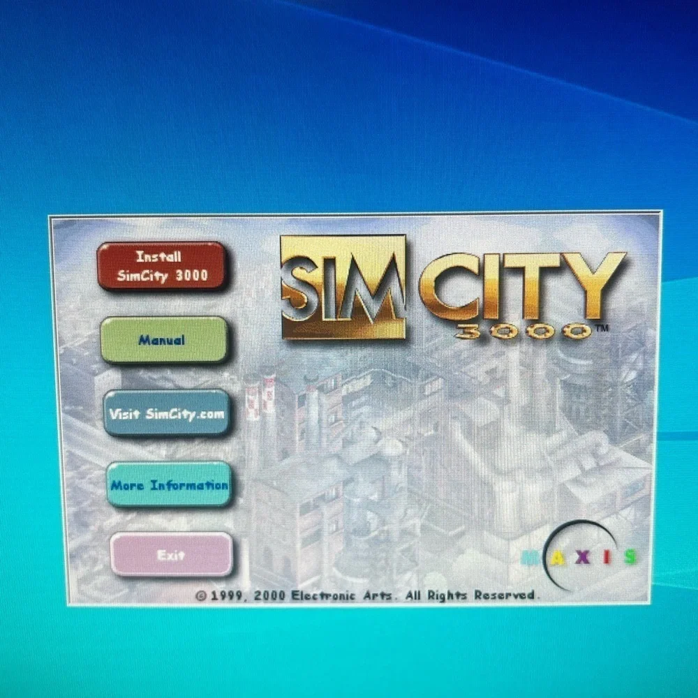 2000 Sim City 3000 Vintage PC CD-ROM Game for Windows 95/98
